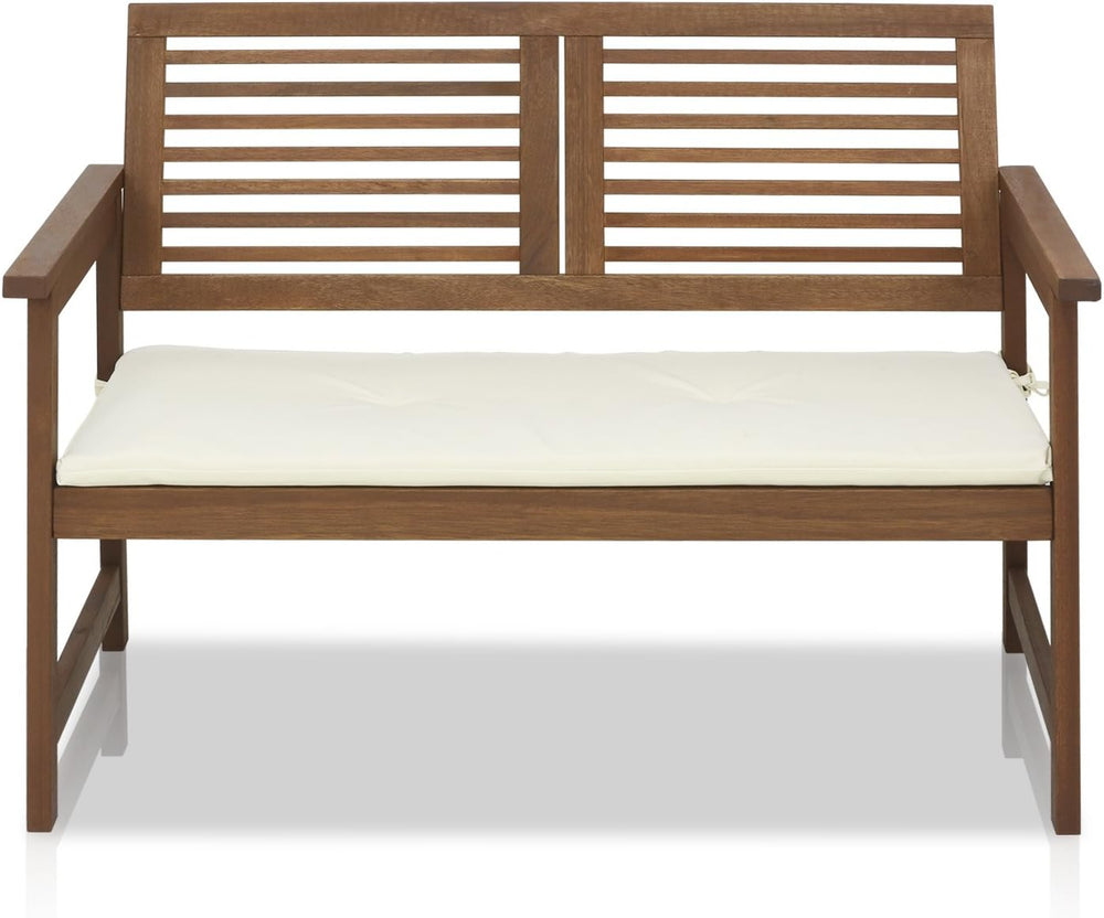 Furinno TIOMAN Outdoor Bench, Garden Bench with Back, for Patio, Garden, Porc...