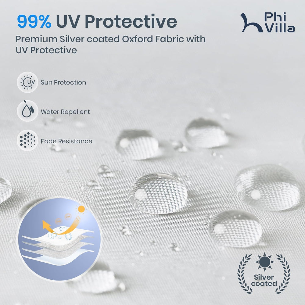 PHI VILLA 10x10 Pop Up Canopy Tent, One Push Easy Set Instant Shade Tents