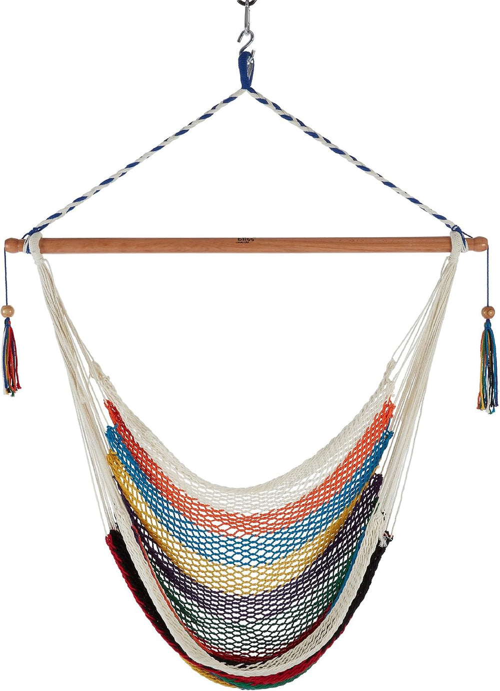 Bliss Hammocks Tahiti Hammock Chair with Spreader Bar, Multicolor