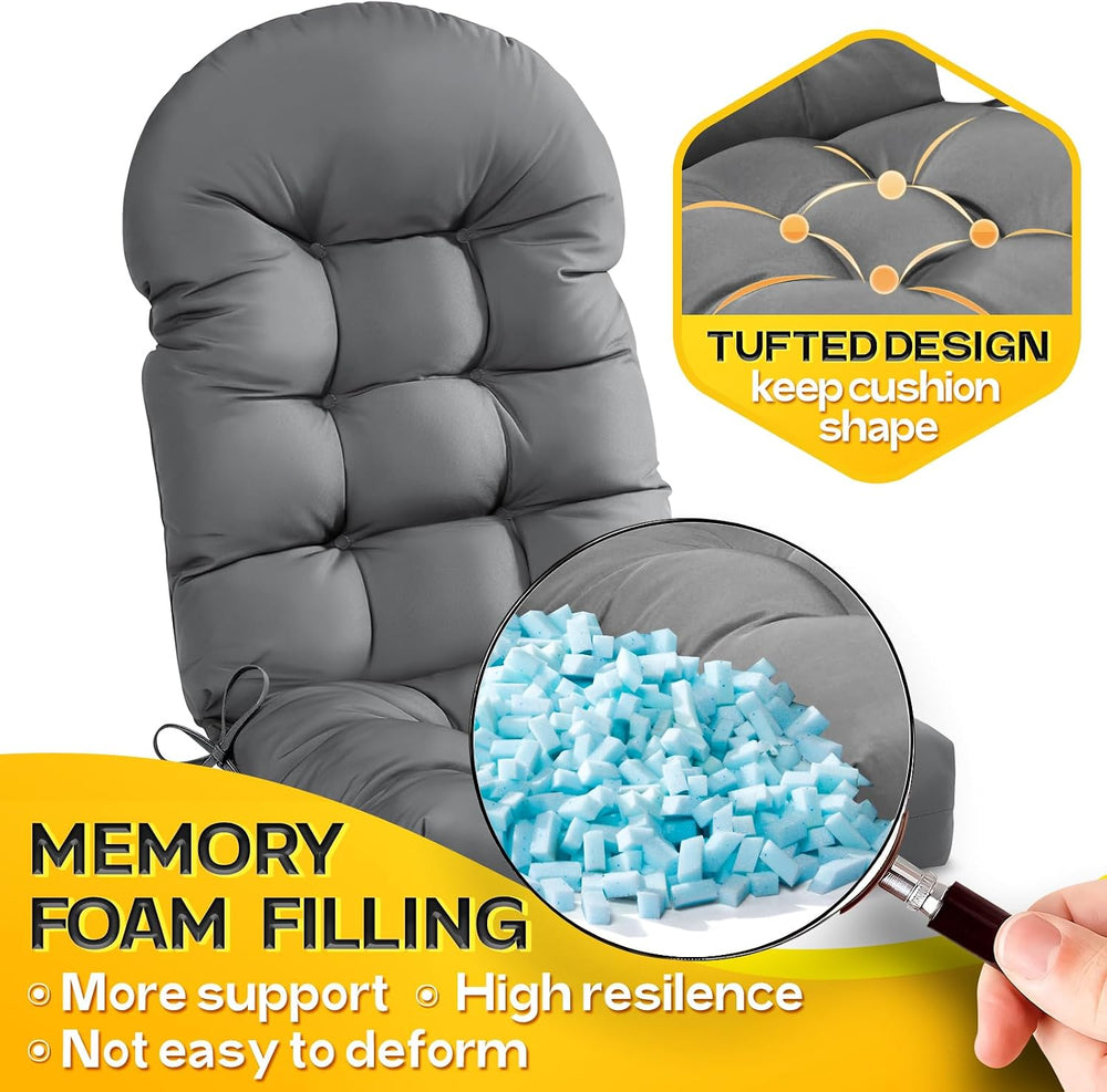 MAGIC ELEPHANT Adirondack Chair Cushion Set of 2, Memory Foam Outdoor Cushion...