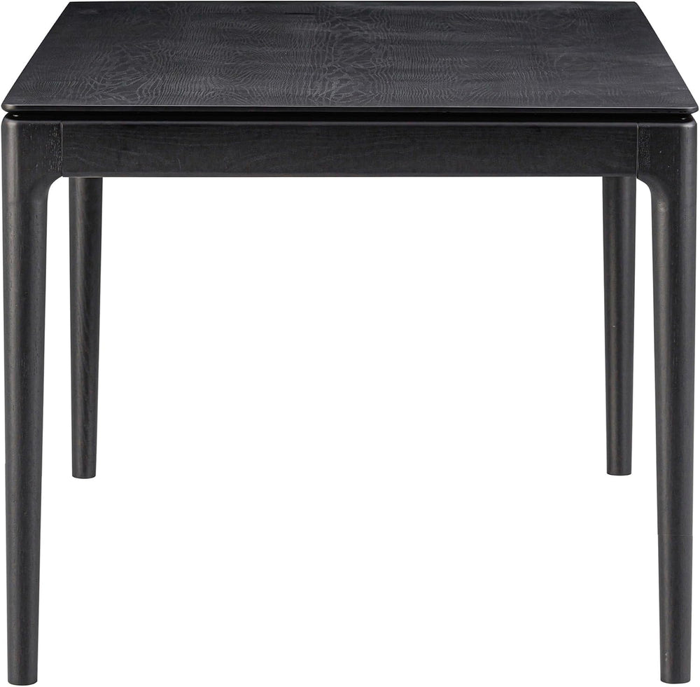 Mingle 55 Inch Modern Rectangular Dining Table, Seats 4-6, Burnt Black