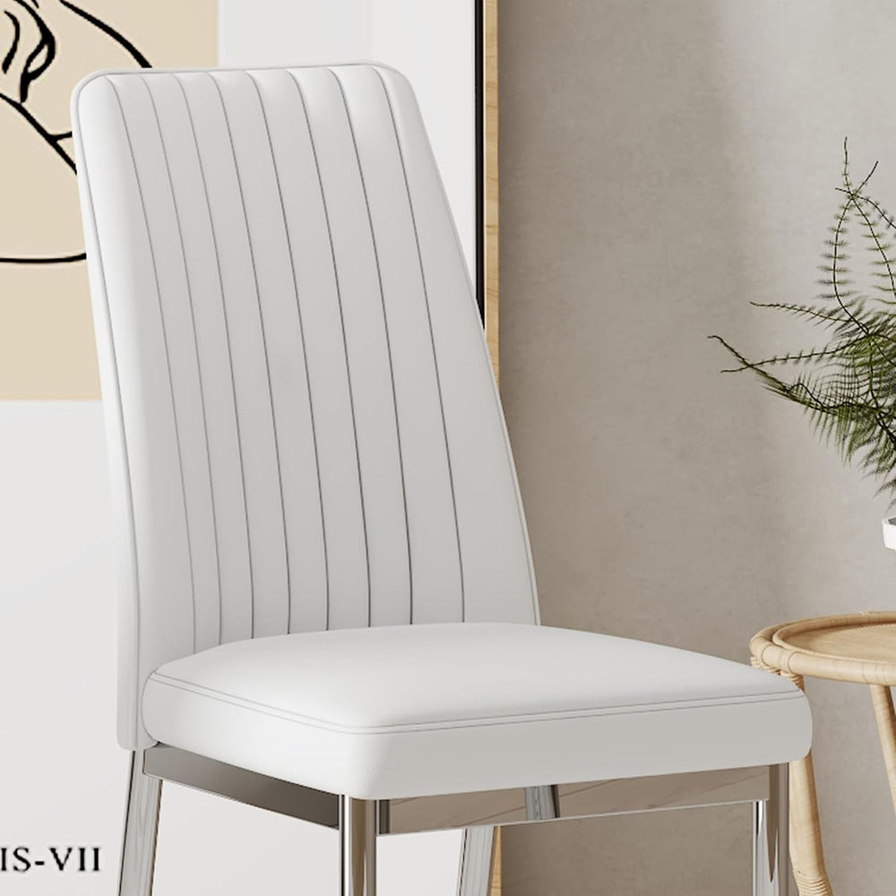 Modern Dining Chairs Set of 6,Dining Room Chairs Set of 6 with PU Leather and...