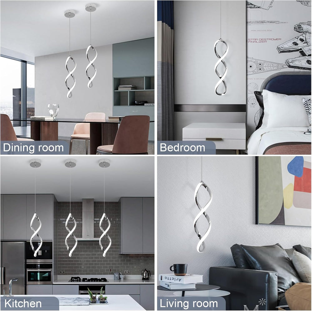 Modern Pendant Lights Kitchen Island,16W Cold White Led Pendant Light Fixture...