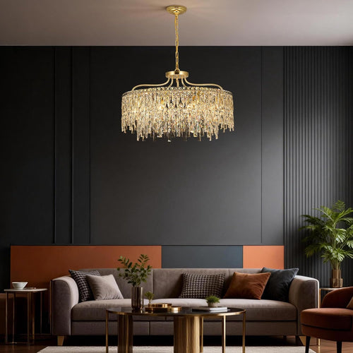 10 lights modern gold crystal chandeliers for dining, package contents