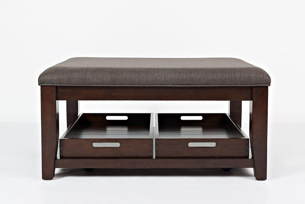 Jofran Upholstered Ottoman Coffee Table, Contemporary Accent Table for Living...