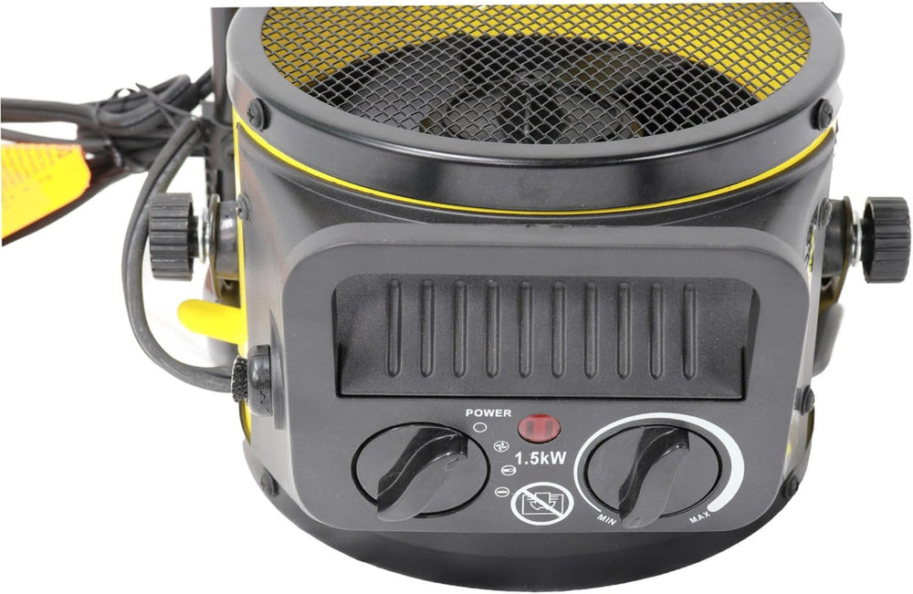 Dura Heat EUH1465 Electric Forced Air Heater with Pivoting Base 5,120 BTU, Ye...