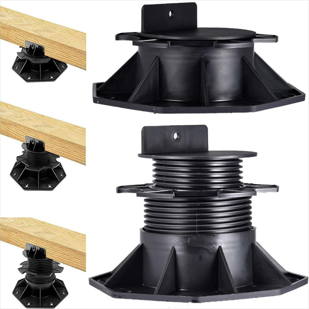 12Pack Adjustable Support Pedestal Foundation Base for Floating Deck Platform...