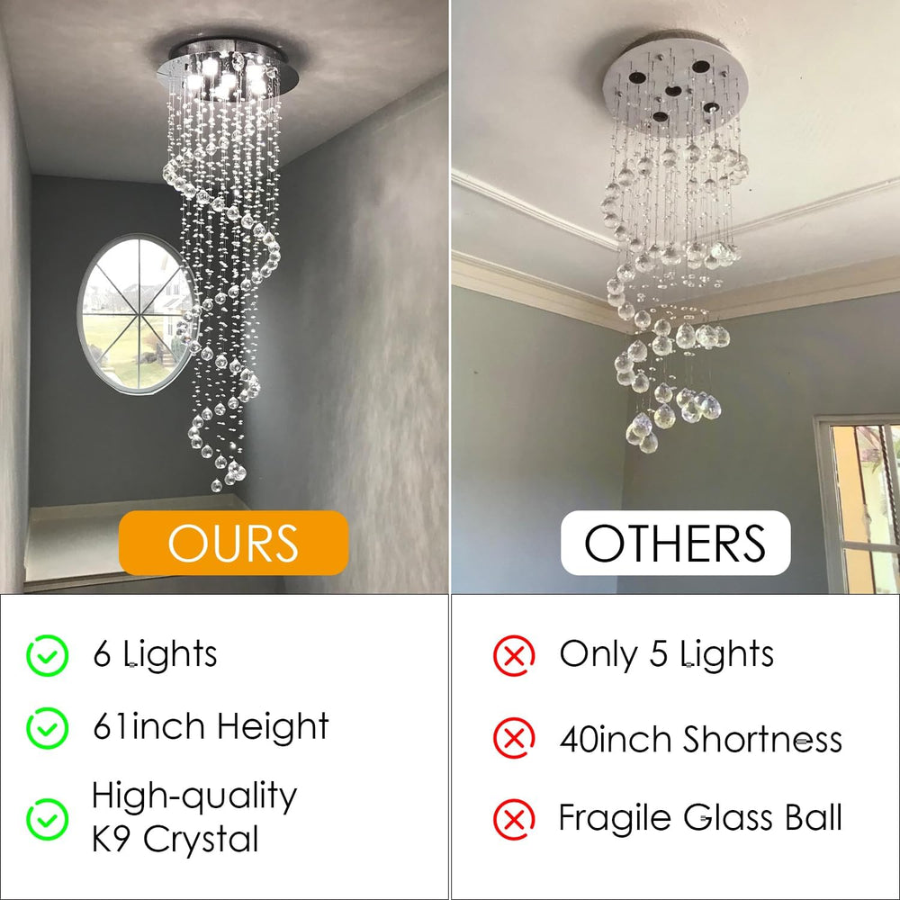 Modern Contemporary Swirl Chandelier Lighting for Foyer Dining Room Kitchen C...