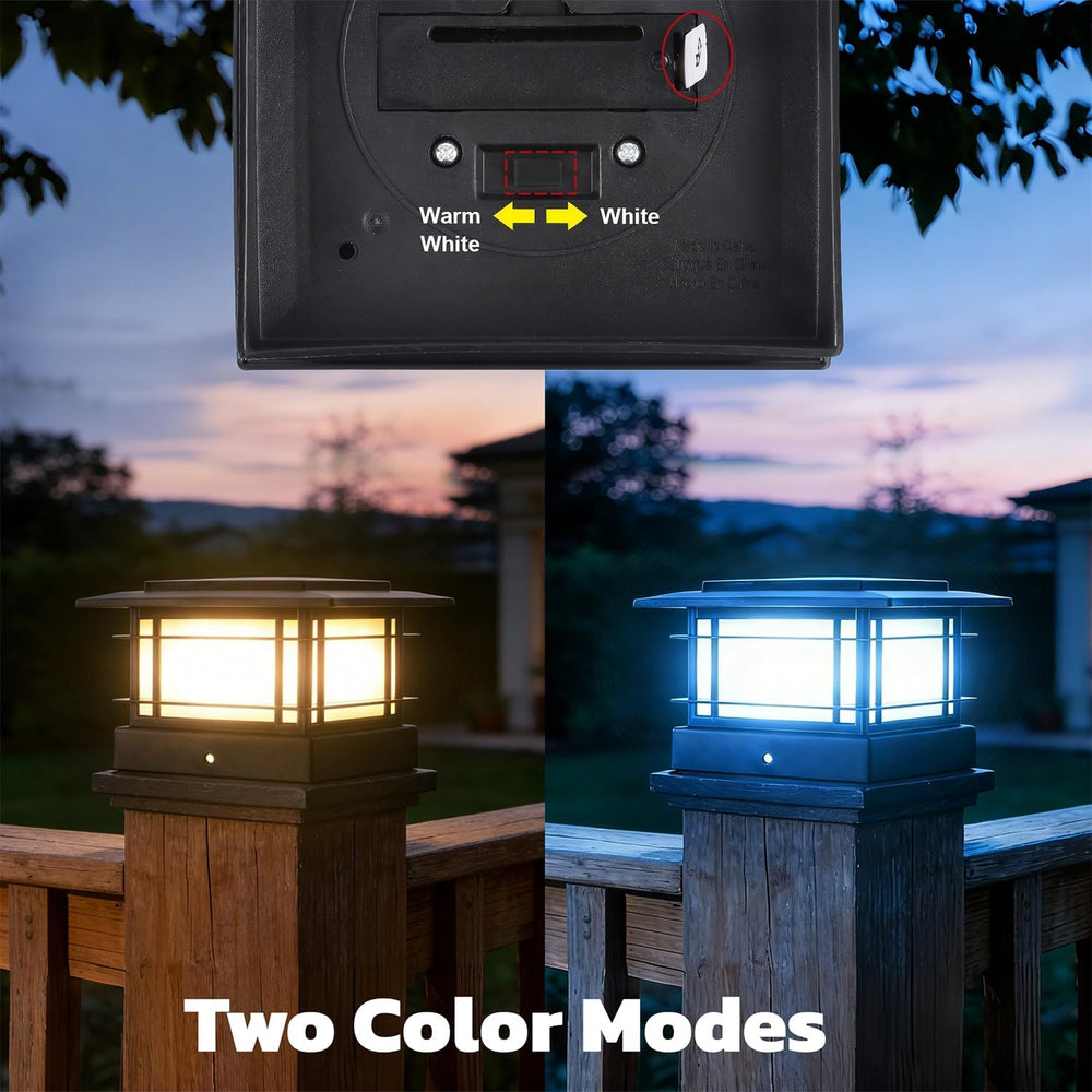 Dynaming 4x4 Solar Post Cap Lights Outdoor with 2 Color Modes, 12 Pack Fence ...