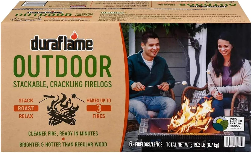 Duraflame Outdoor Firelogs – Crackling Fire Logs for Fire Pits, Camping, Bonf...