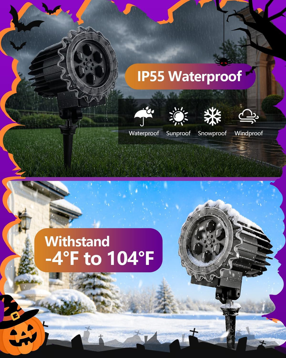 Ultra Bright Halloween Projector Lights Outdoor, Moving Eye Projection