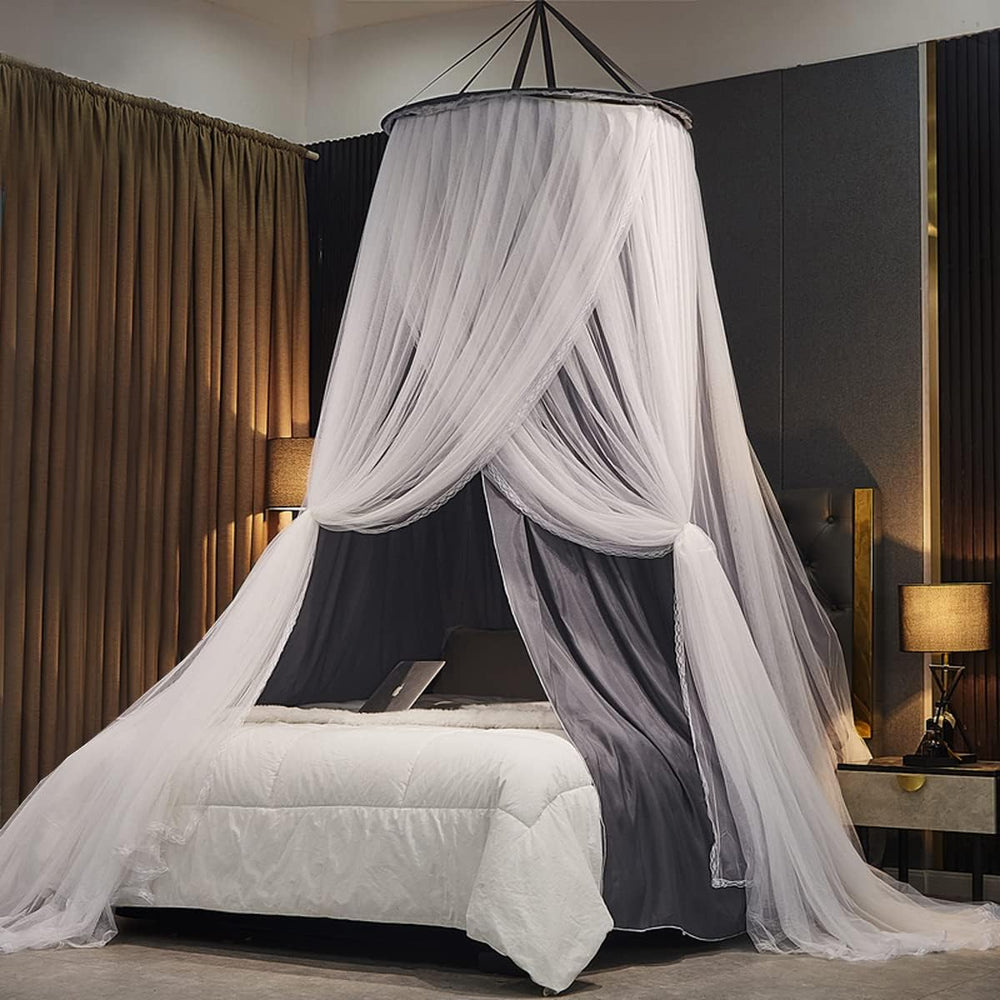Kertnic Luxurious Bed Canopy for Girls & Adults - Double Layer Princess C...