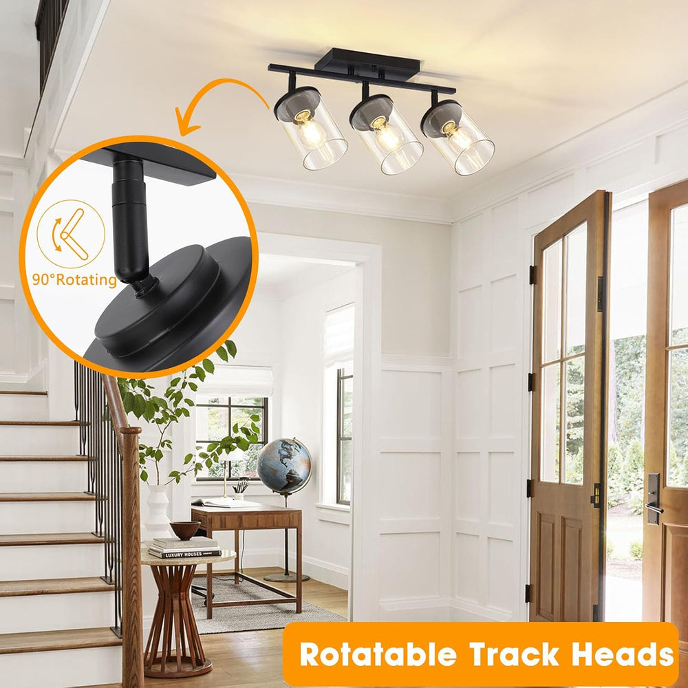 FadimiKoo 3-Lights Semi Flush Mount Ceiling Light, Adjustable Kitchen Light F...