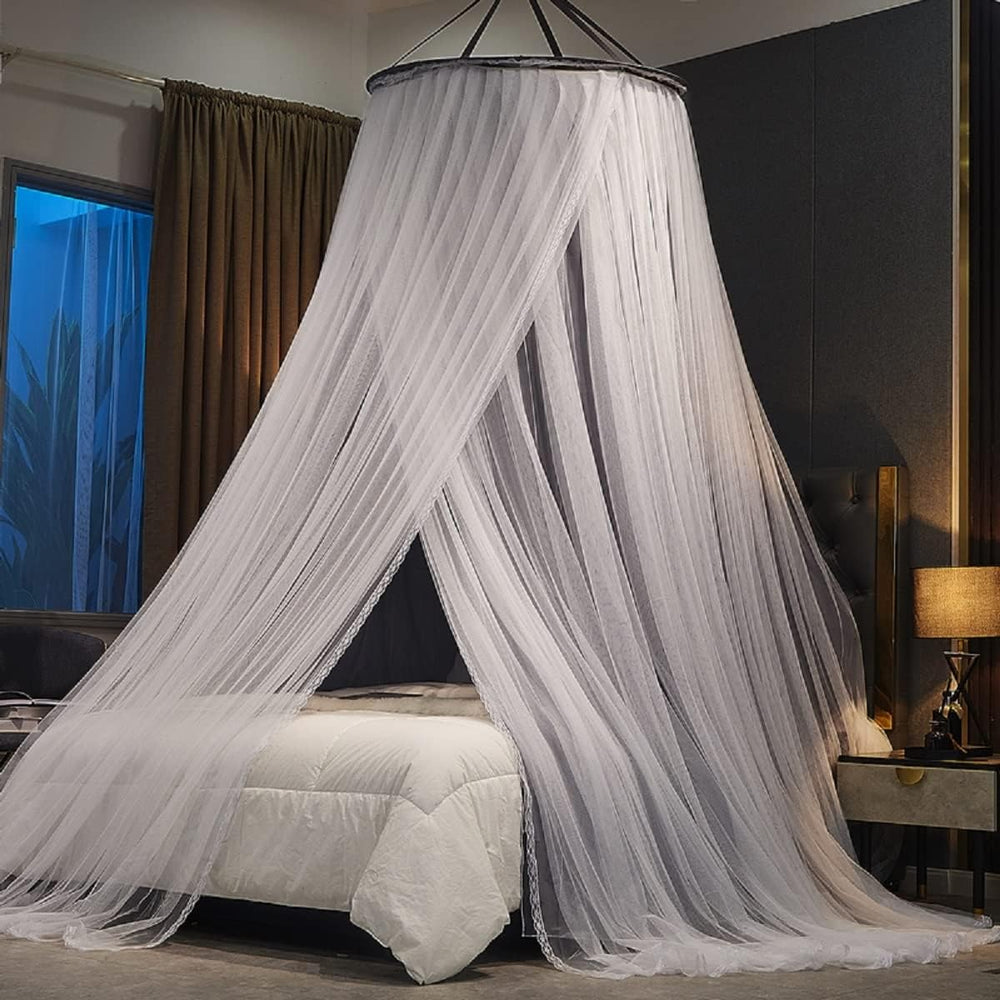 Kertnic Luxurious Bed Canopy for Girls & Adults - Double Layer Princess C...