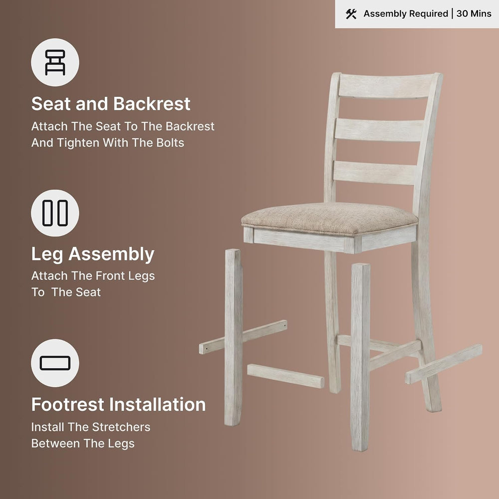 Signature Design by Ashley Counter Height Barstools, Set of 2, Farmhouse