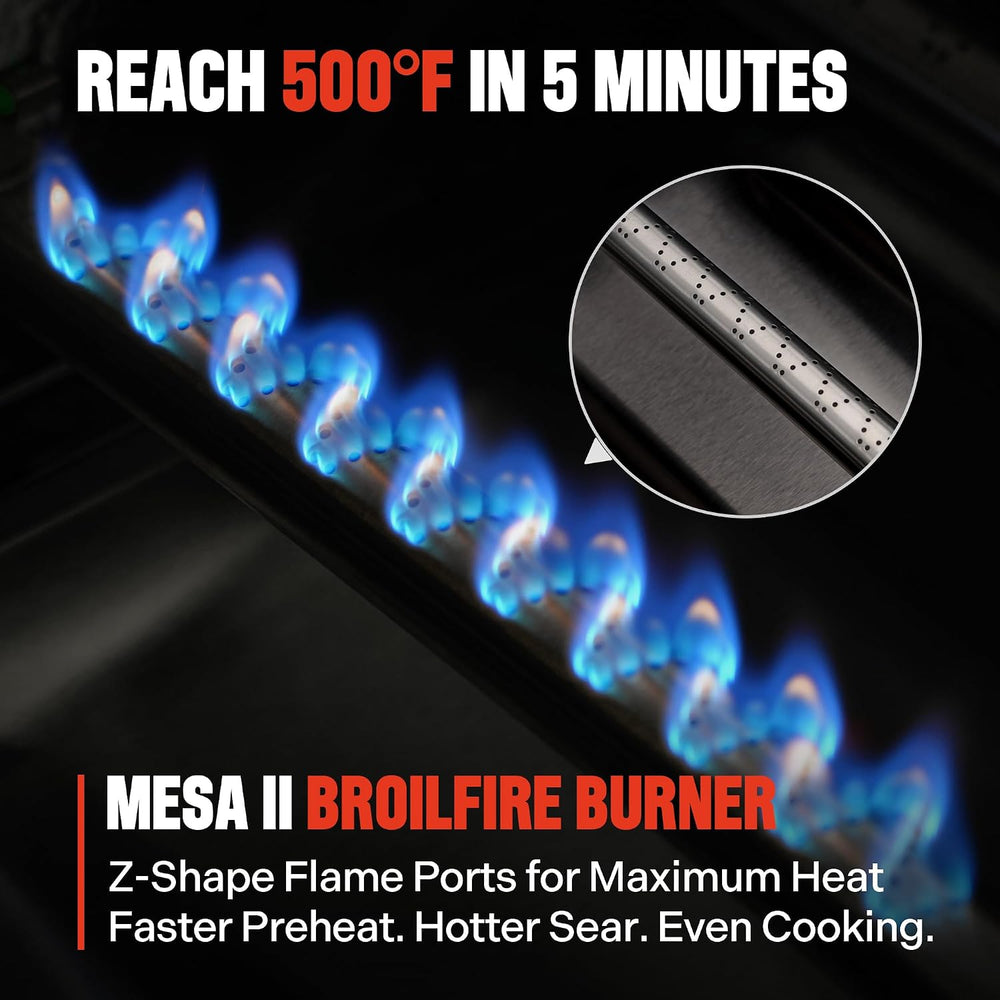 Monument Grills 4 Burner Propane Gas Grill with Advanced Broil Zone, Stainles...