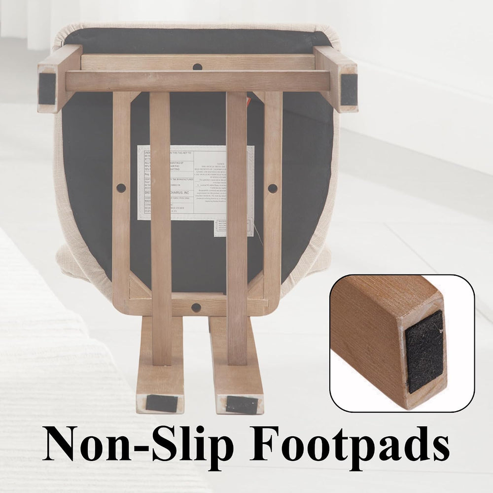 chairus Farmhouse Bar Stools Set of 4 Modern 26” Counter Height Bar Stools wi...