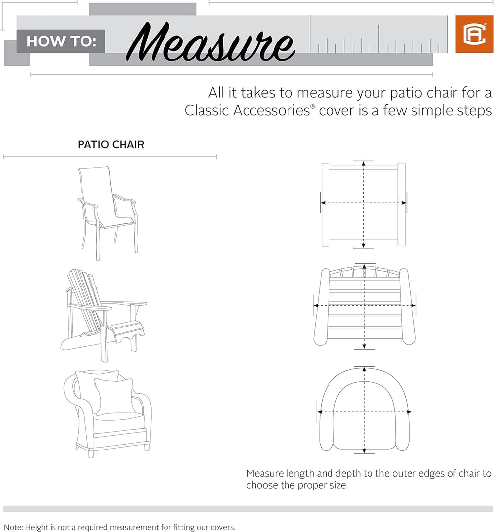 Classic Accessories Veranda's Best Waterproof Adirondack Patio Chair Cove...