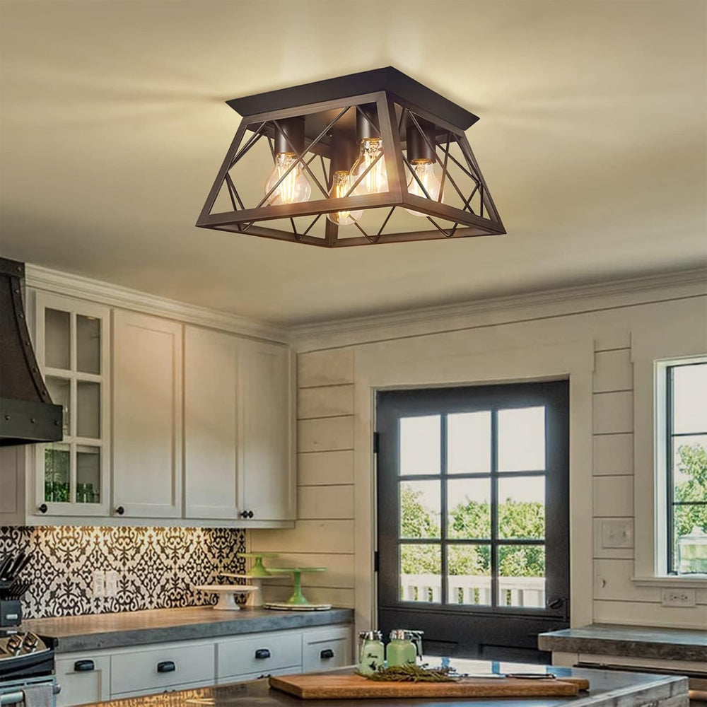 FadimiKoo Flush Mount Ceiling Light Fixtures for Kitchen Hallway, 4-Light Clo...
