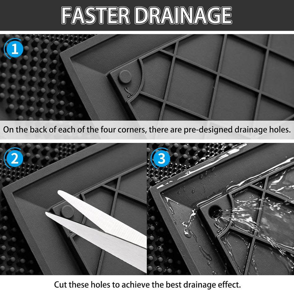 FRAMICS Front Door Mat Outside Entrance, Rubber Door Mats Welcome 24"x36...