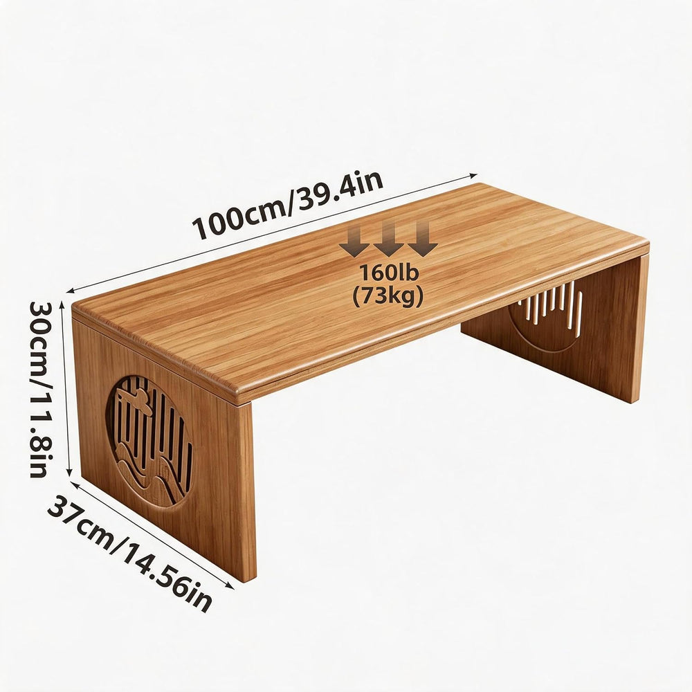 Foldable Japanese Floor Table, Low Folding Coffee Table Small
