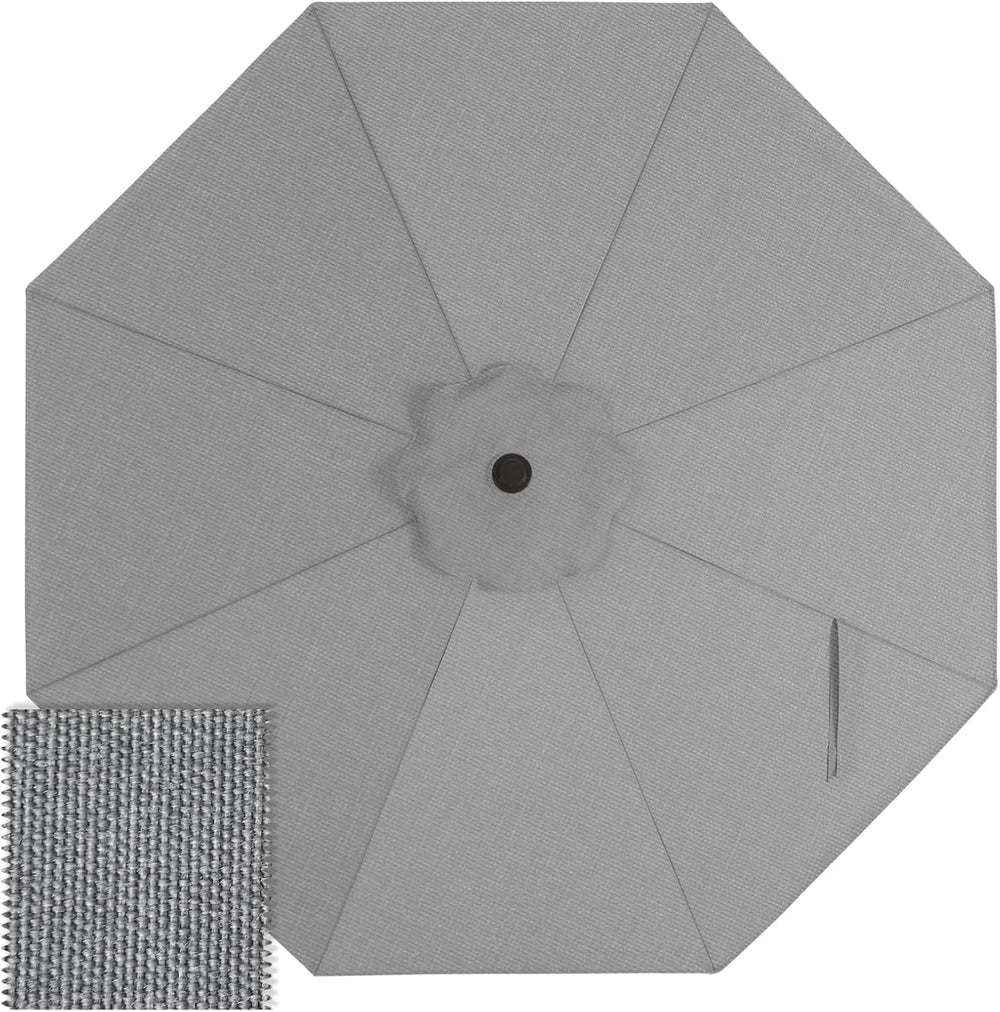 ABCCANOPY OLEFIN® 5-Year No Fading 9FT Patio Replacement Canopy(Light Gray)