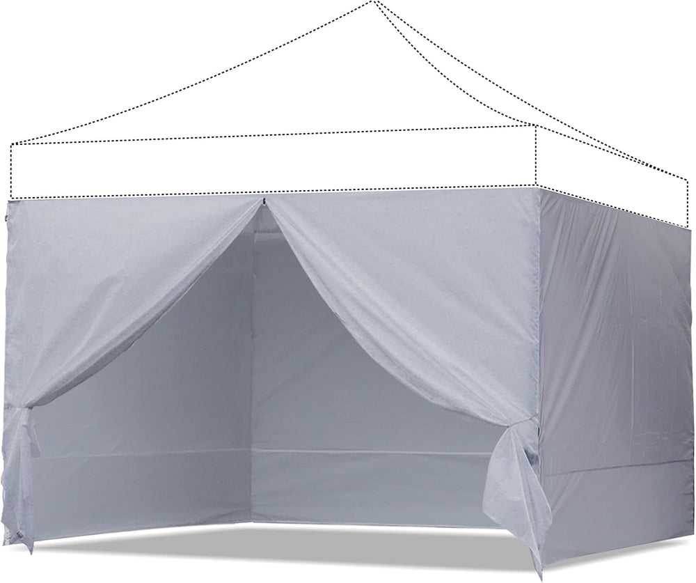 ABCCANOPY Canopy Side Wall Set 10x10,4 Walls Only No Frame and Top Gray