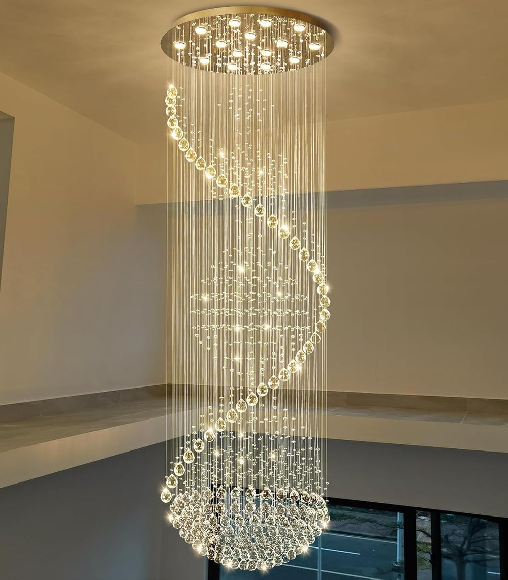 D40'' x H120'' Crystal Chandelier High Ceiling Chandeliers fo...