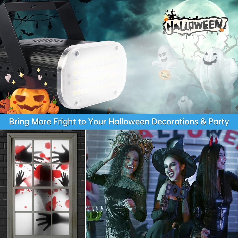 Luditek 4-Pack Mini Halloween White LED Strobe Light, Sound Activated - Flash...