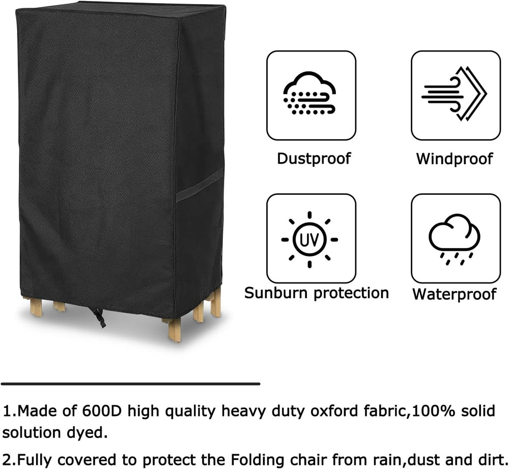 AKEfit Folding Chair Storage Bag for 2 Pack,600D Heavy Duty Waterproof for Pl...