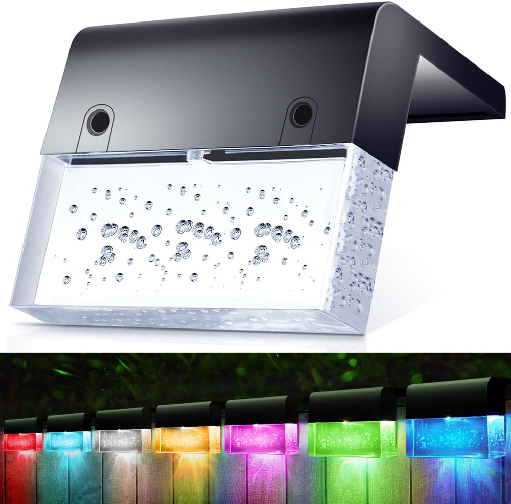 SUNFACE Solar Deck Lights, 6 Pack Solar Fence Lights Outdoor Step Lights, Sol...