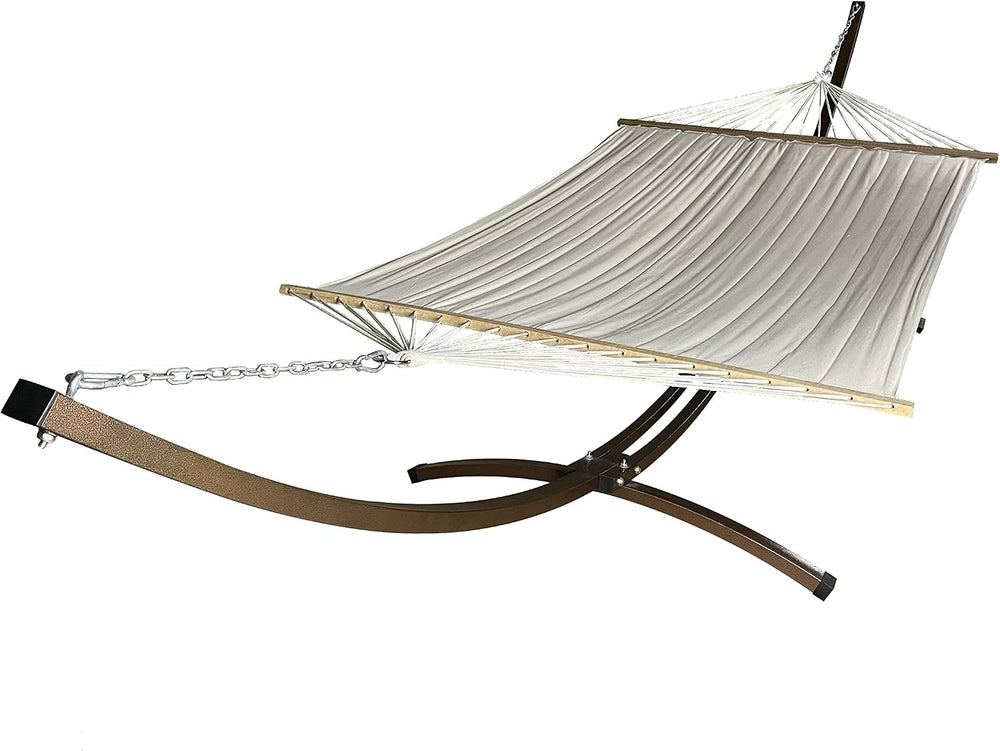 15 Ft. Indoor/Outdoor Heavy Duty Textured Bronze Steel Arc Hammock Stand w/Pr...
