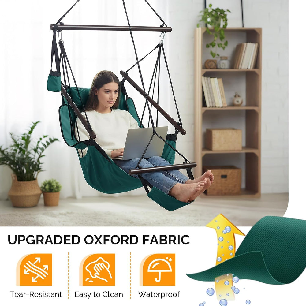 ONCLOUD Upgraded Unique Hammock Sky Chair, Air Deluxe Hanging Swing Seat with...