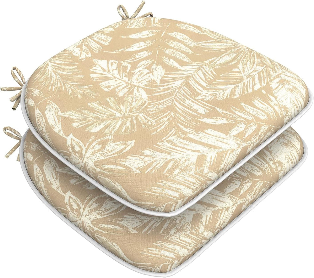 DYTXIII Set of 2 Outdoor Chair Cushions with Ties, Water Repellent Patio Chai...