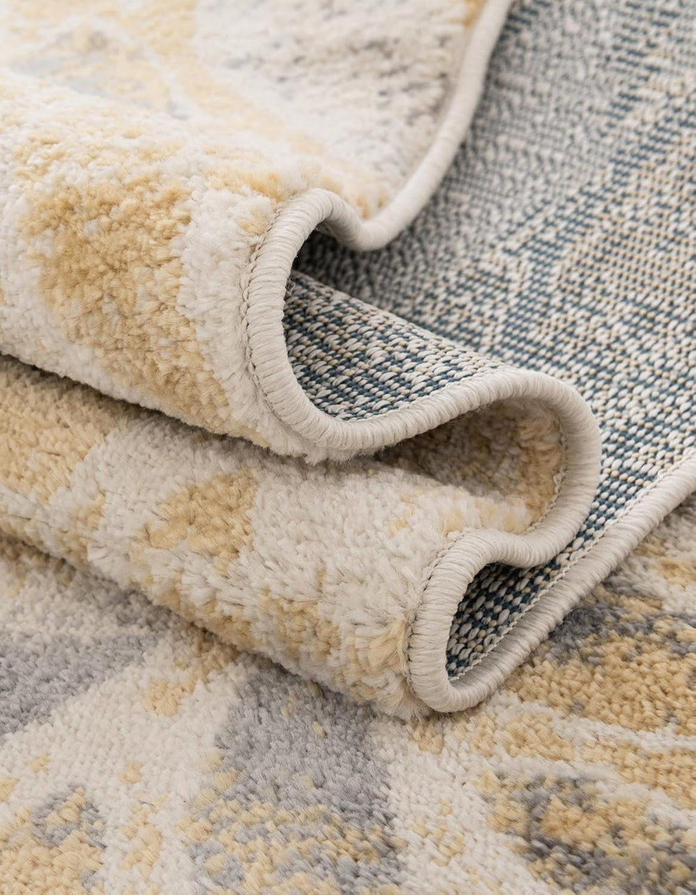 Rugs.com - Charleston Rug – 8' x 10' Yellow Easy-Clean Rug Modern Flo...