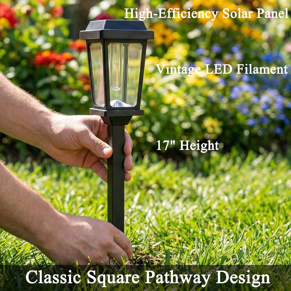 12 Pack Solar Lights Outdoor, Modern Solar Pathway Lights Outdoor, Waterproof...