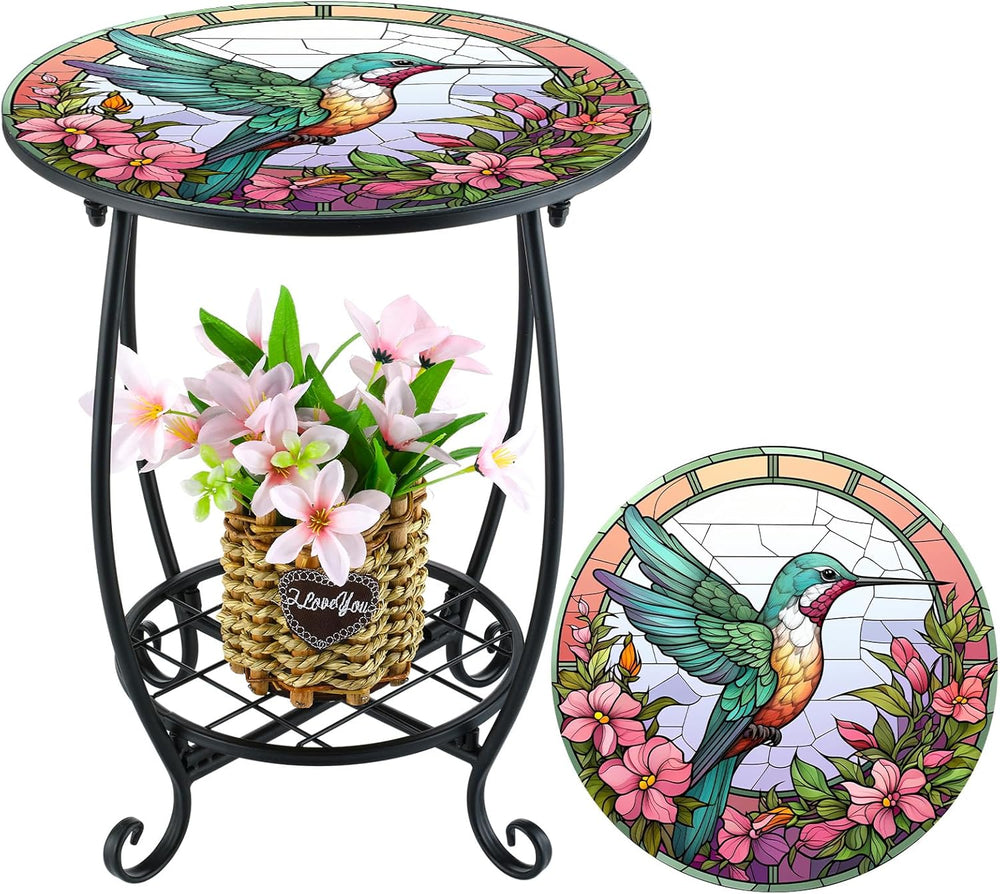 Cinnvoice Outdoor Side Table Small End Patio Porch Table