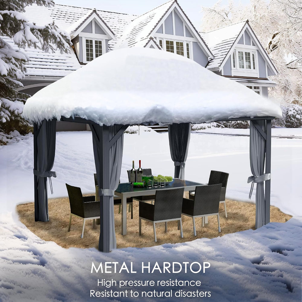 Kozyard Caesar 10'x12' Hardtop Gazebo - Permanent Metal Pavilion