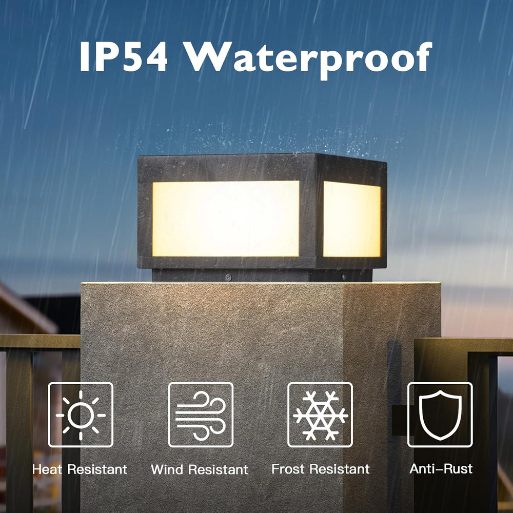 Outdoor Post Light Hard Wired, 9.84" Pillar Lights Waterproof