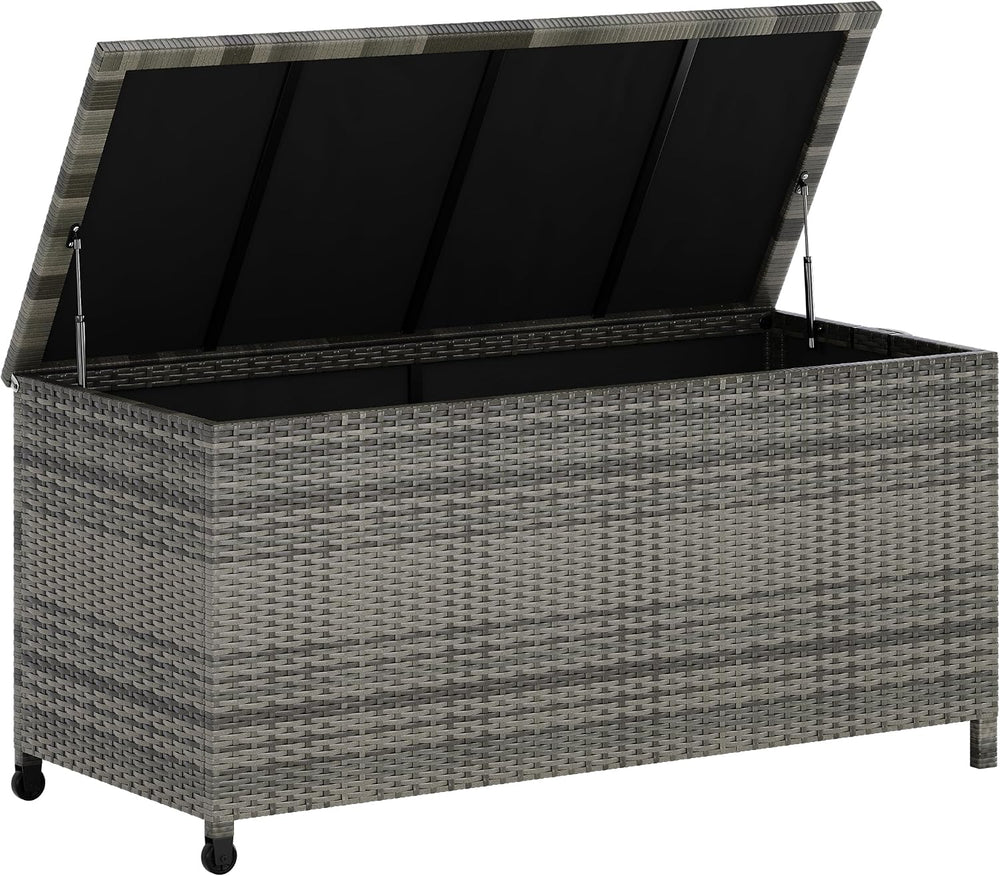 Garvee 125 Gallon Large Deck Box Waterproof PE Rattan