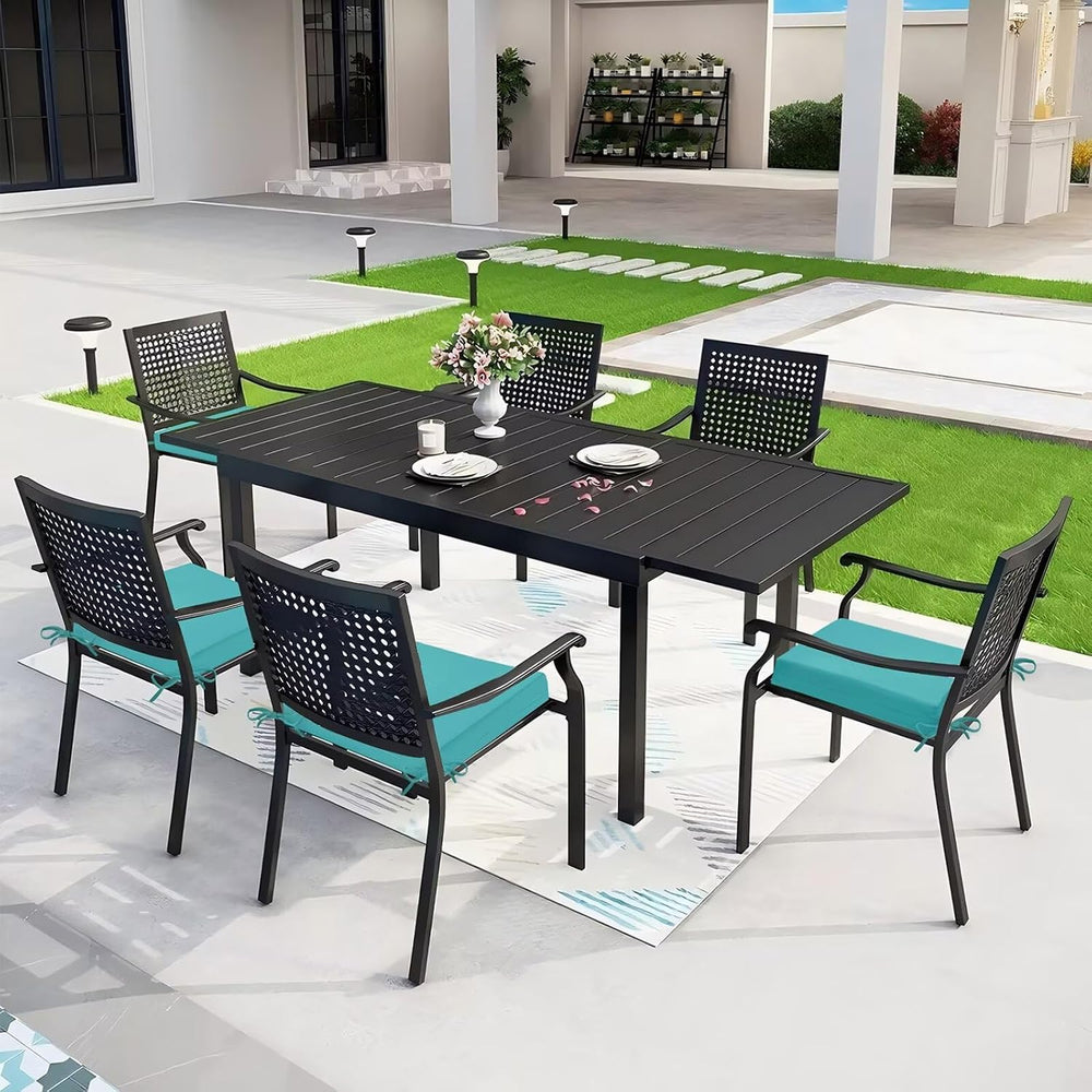 Outdoor Chair Cushion Set of 4, 18.5 x 16 Inch Patio Chair Cushions for Outdo...