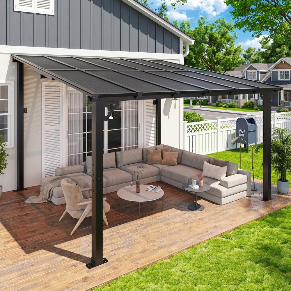 Aoxun Premium Gazebo Aluminum Frame & Polycarbonate Panel, 12'x10'...