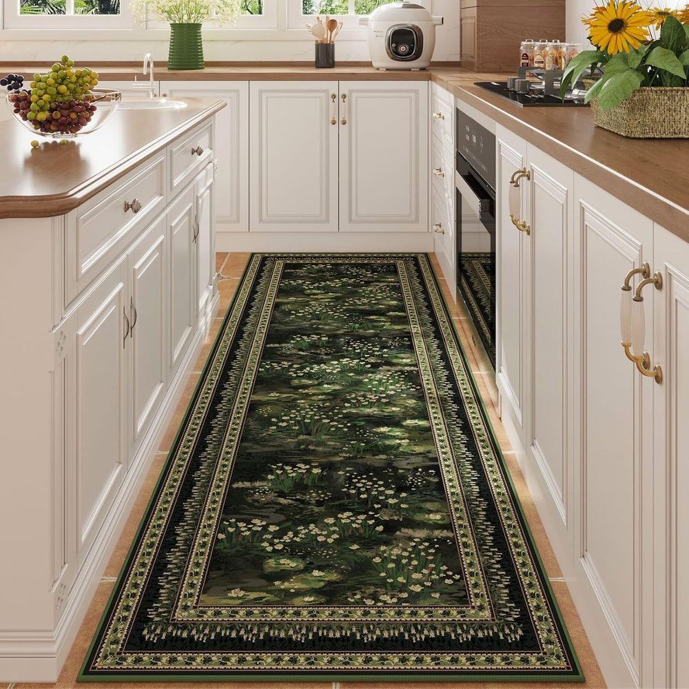 Rugcomf Runner Rug Impressionist-Style Vintage Kitchen Rugs Non Slip Washable...
