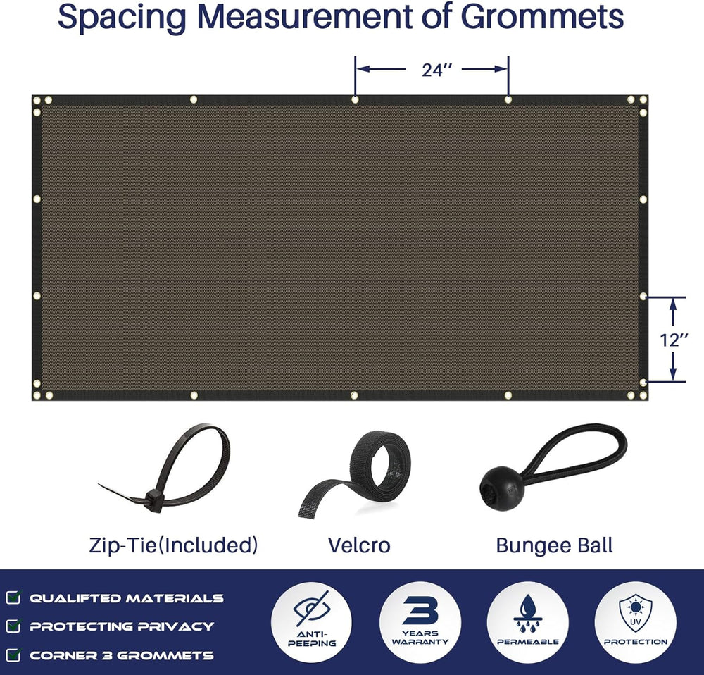 Windscreen4less Privacy Fence Screen 8' x 50' Heavy Duty Windscreen F...
