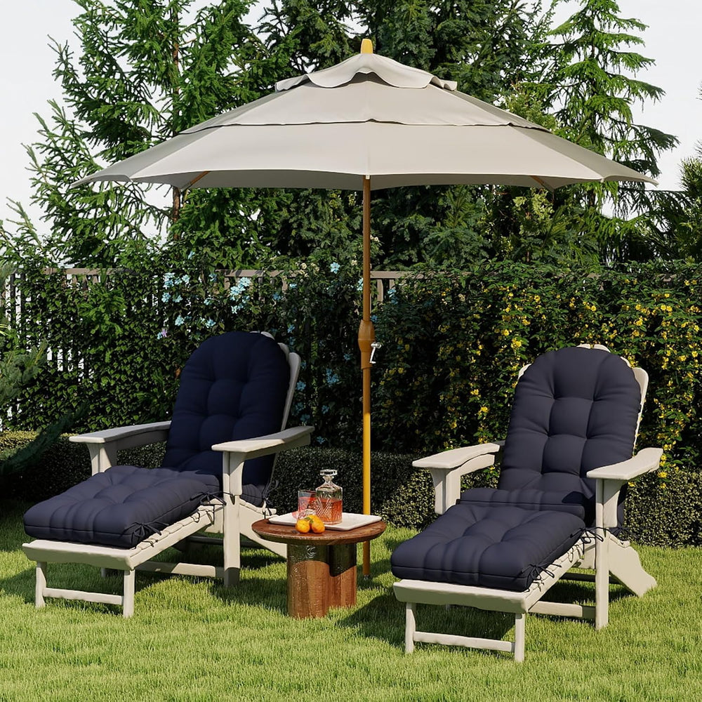 Adirondack Chair Cushions 44x19x4 Inch Set of 2, Dark Blue