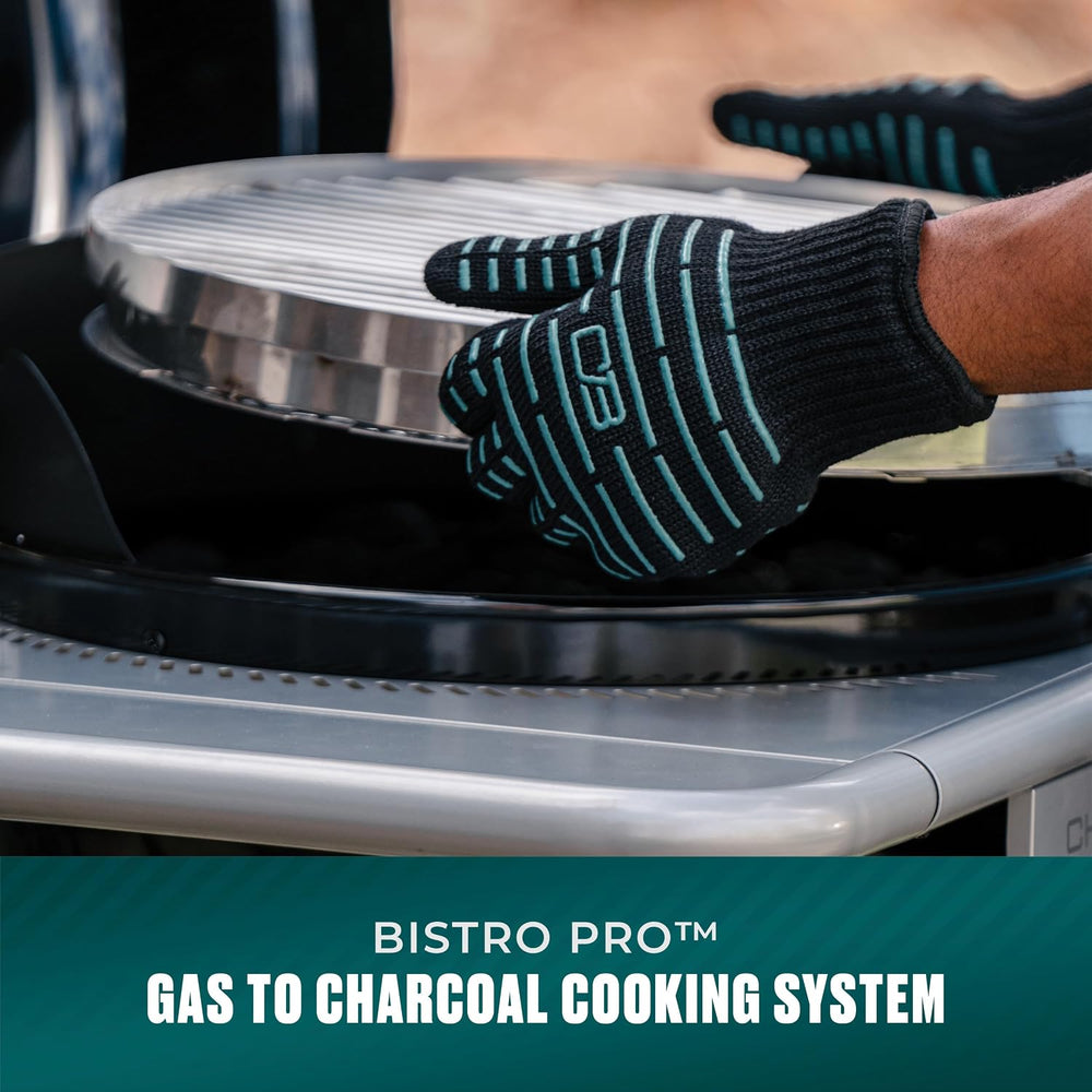 Charbroil Bistro Pro 2-in-1 Gas & Charcoal Grill with 240 Sq. In. Cooking...