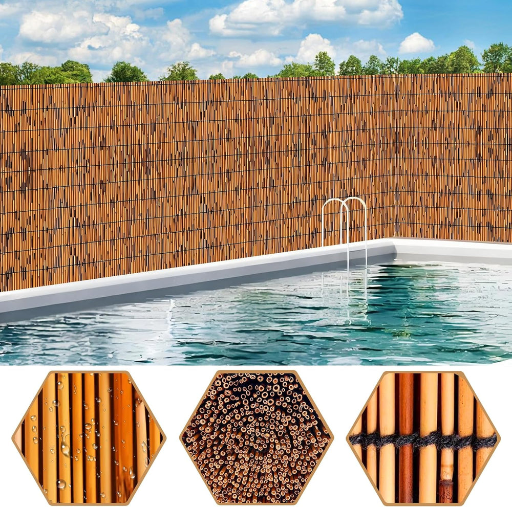 Reed Fence - Bamboo Fencing roll 2 feet high Outdoor Bamboo Privacy Screen fo...