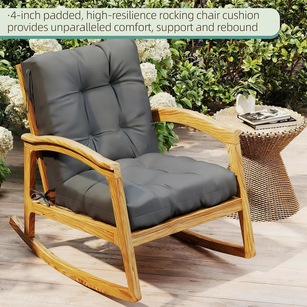 Outdoor Chair Cushions 42x21x4 Inch Set of 2, Dark Gray