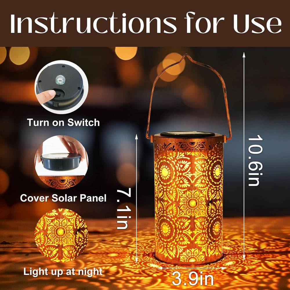 DIBIEECN Birthday Gifts for Women Mom Grandma Wife, Solar Lanterns Outdoor Wa...