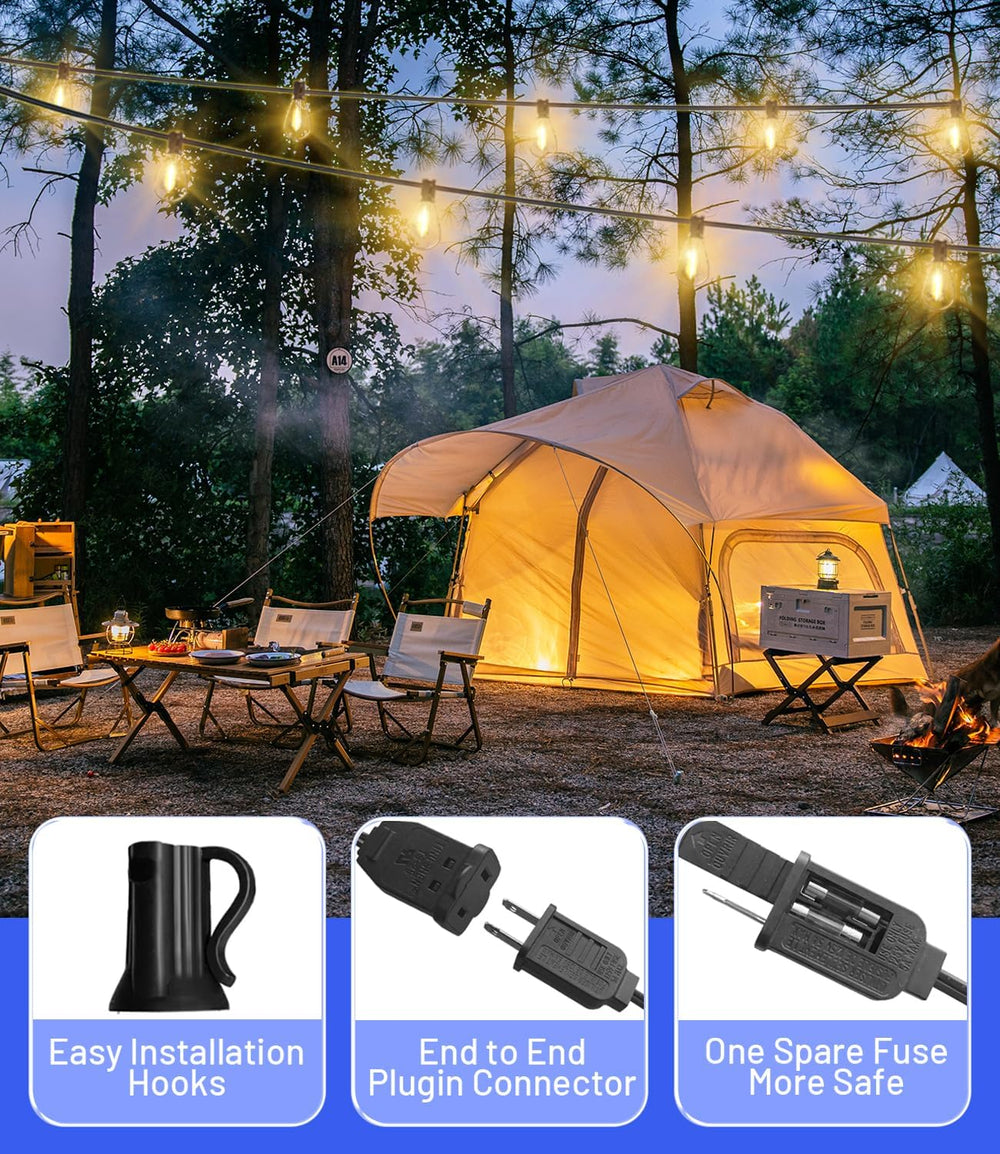 Tenmiro 200FT Outdoor String Lights, Ultra Long LED Patio Lights with Shatter...